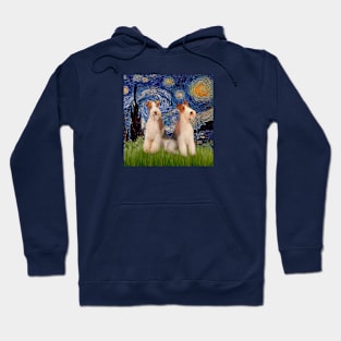 Starry Night Adapted to Include Two Wire Fox Terriers Hoodie